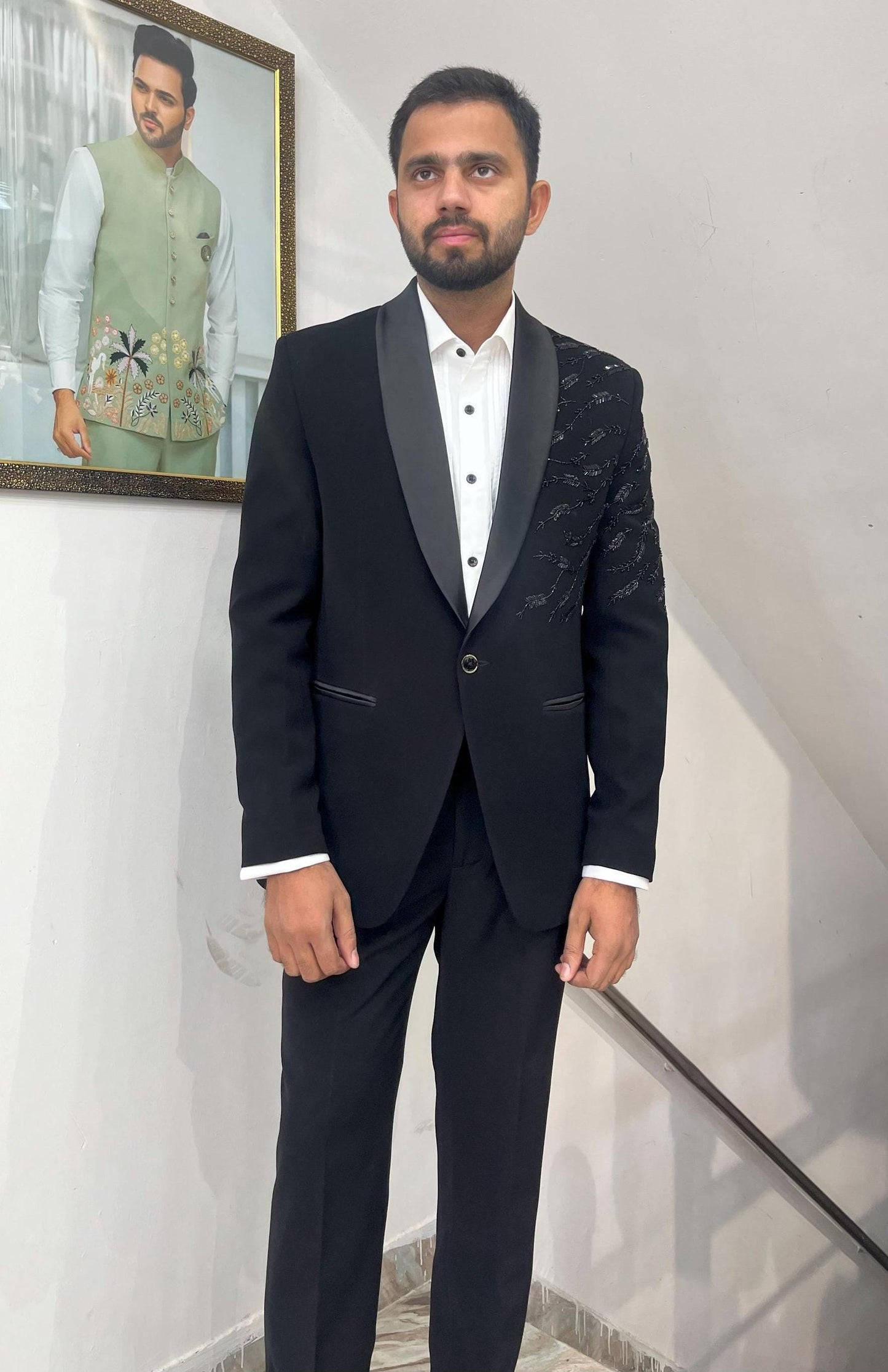 Black Tuxedo Suit, Slim Fit 2-Piece Dinner Suit