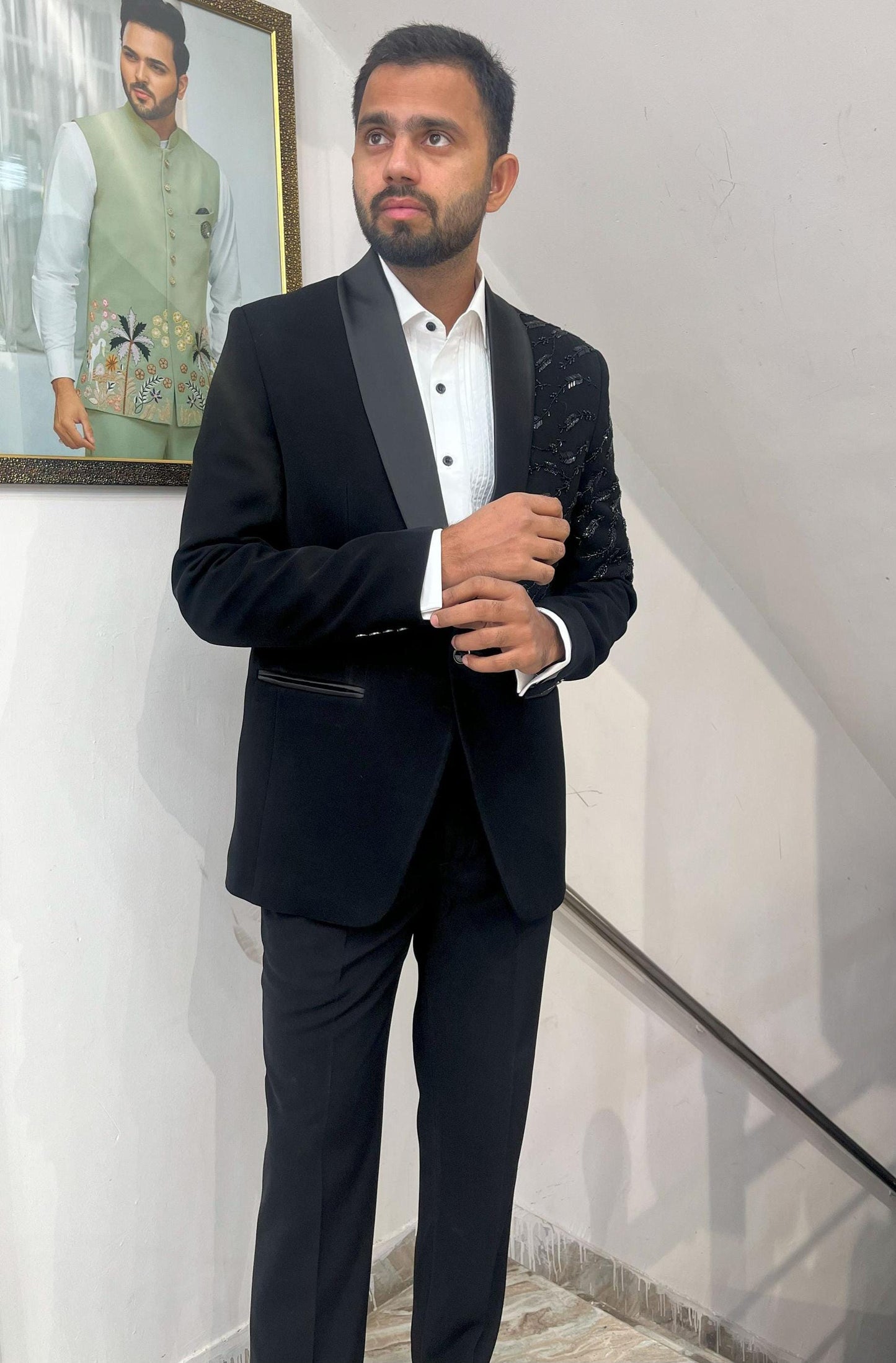 Black Tuxedo Suit, Slim Fit 2-Piece Dinner Suit