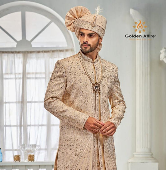 Men's Sherwani, Stylish Bandhgala, Bollywood Groom Wedding Dress