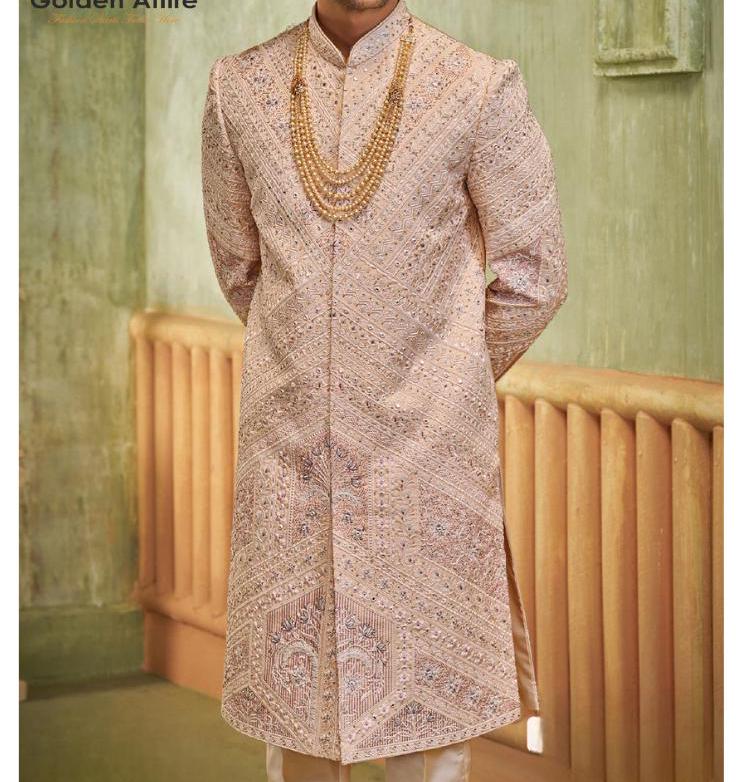 Groom Sherwani, Indo Western Wedding Outfit, Shrug Sherwani Set