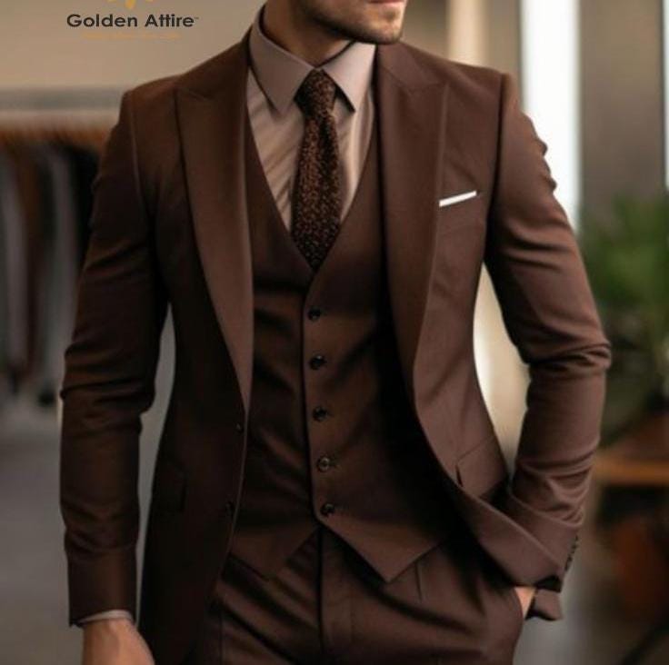 Classic 3 Piece Suit, Two Button, Vintage Style