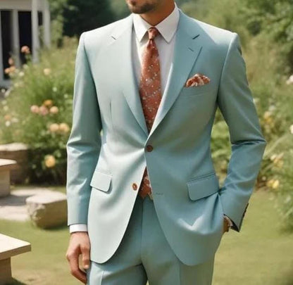 Pale Green 3-Piece Suit, Stylish Luxury Bespoke Men's Suit