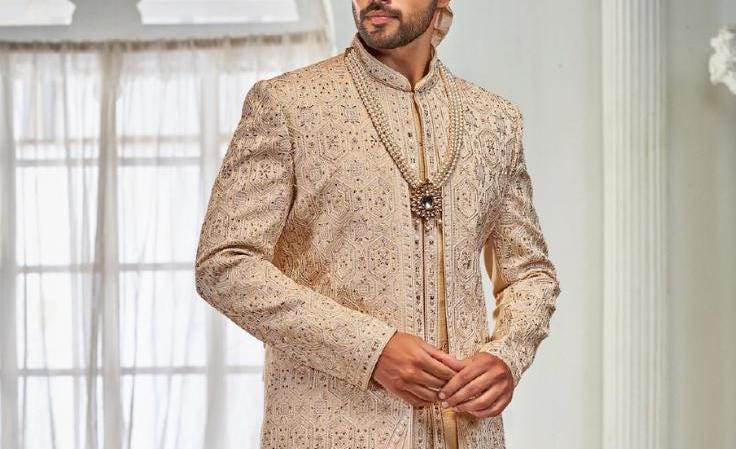 Men's Sherwani, Stylish Bandhgala, Bollywood Groom Wedding Dress