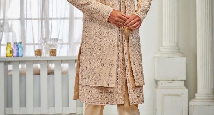 Men's Sherwani, Stylish Bandhgala, Bollywood Groom Wedding Dress