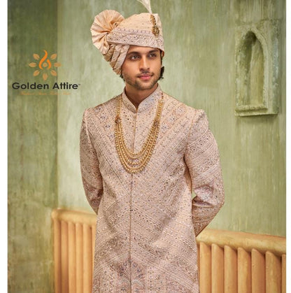 Groom Sherwani, Indo Western Wedding Outfit, Shrug Sherwani Set