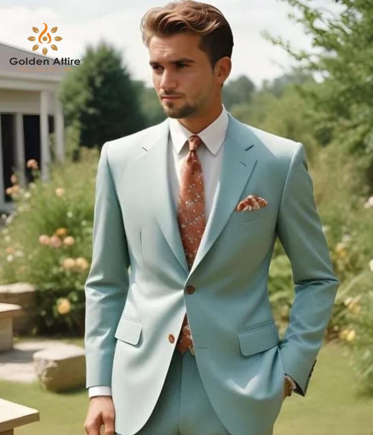 Pale Green 3-Piece Suit, Stylish Luxury Bespoke Men's Suit