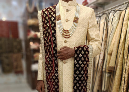 Classic Groom Sherwani: Indian Wedding Outfit