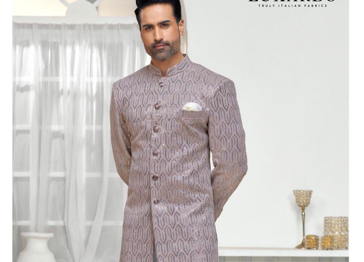 Elegant Groom Sherwani: Indian Wedding Outfit,