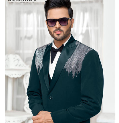 Green Tuxedo Suit: Men's 3-Piece Wedding Groom Suit