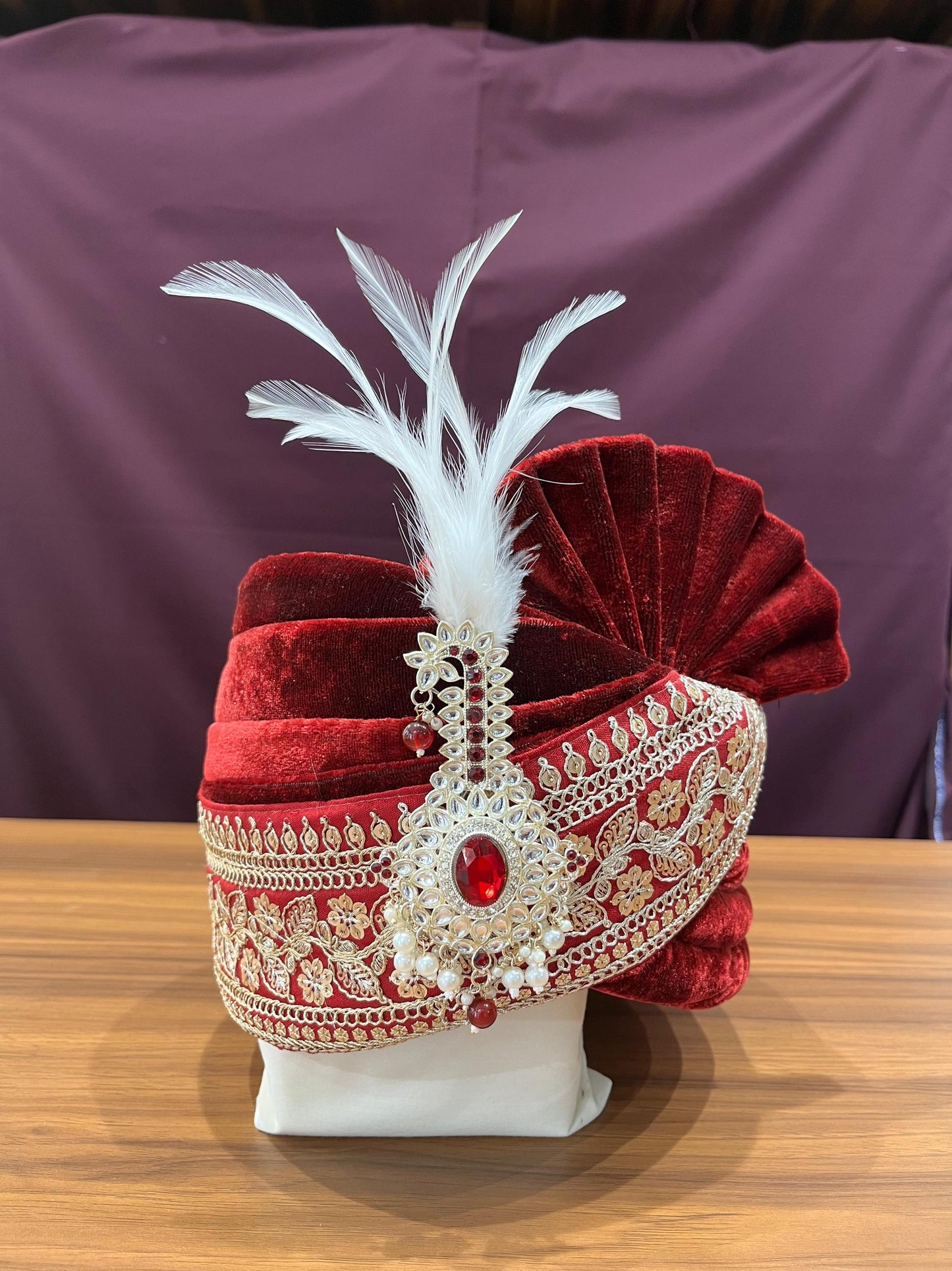 Groom Turban Kalangi Brooch, Kundan Indian Wedding Accessory