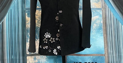 Black Jodhpuri Wedding Suit, Zardozi Embroidery, Customizable Fit
