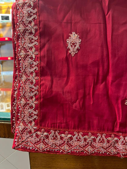Groom Red Turban Shawl, Wedding Turban, sherwani Pagdi