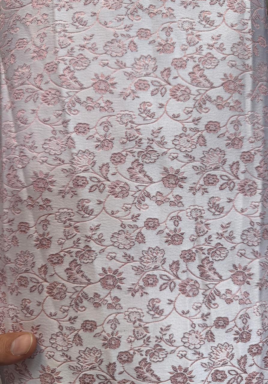 Blush Pink Brocade Bandhgala Jodhpuri Suit, Custom Tailored Jacket for Prom