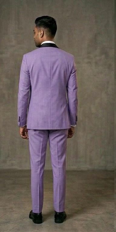 Lavender Tuxedo Suit for Men, Pastel Purple Prom Bespok Suit