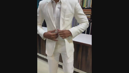 Beige Groom Jodhpuri Suit: Indian Wedding Outfit
