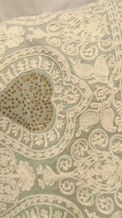 Embroidered Wedding Shawl for Groom: Indian Sherwani Stole