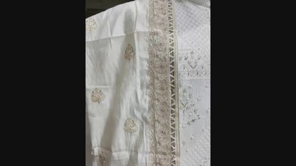 Cream Indian Wedding Turban Shawl for Groom