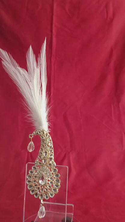 Groom Turban Brooch, Indian Wedding Safa Kilangi Accessory